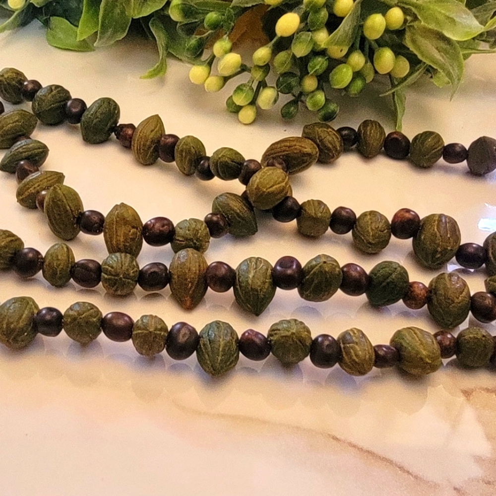 Wood bead necklace